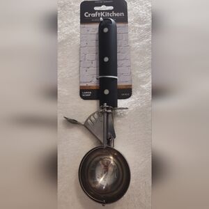 Stainless Steel Ice Cream Scoop with Black Handle